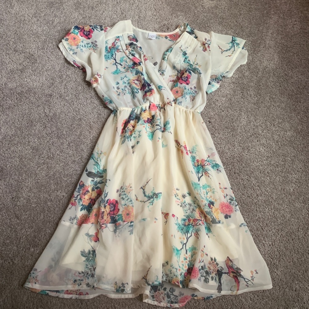 White floral dress
